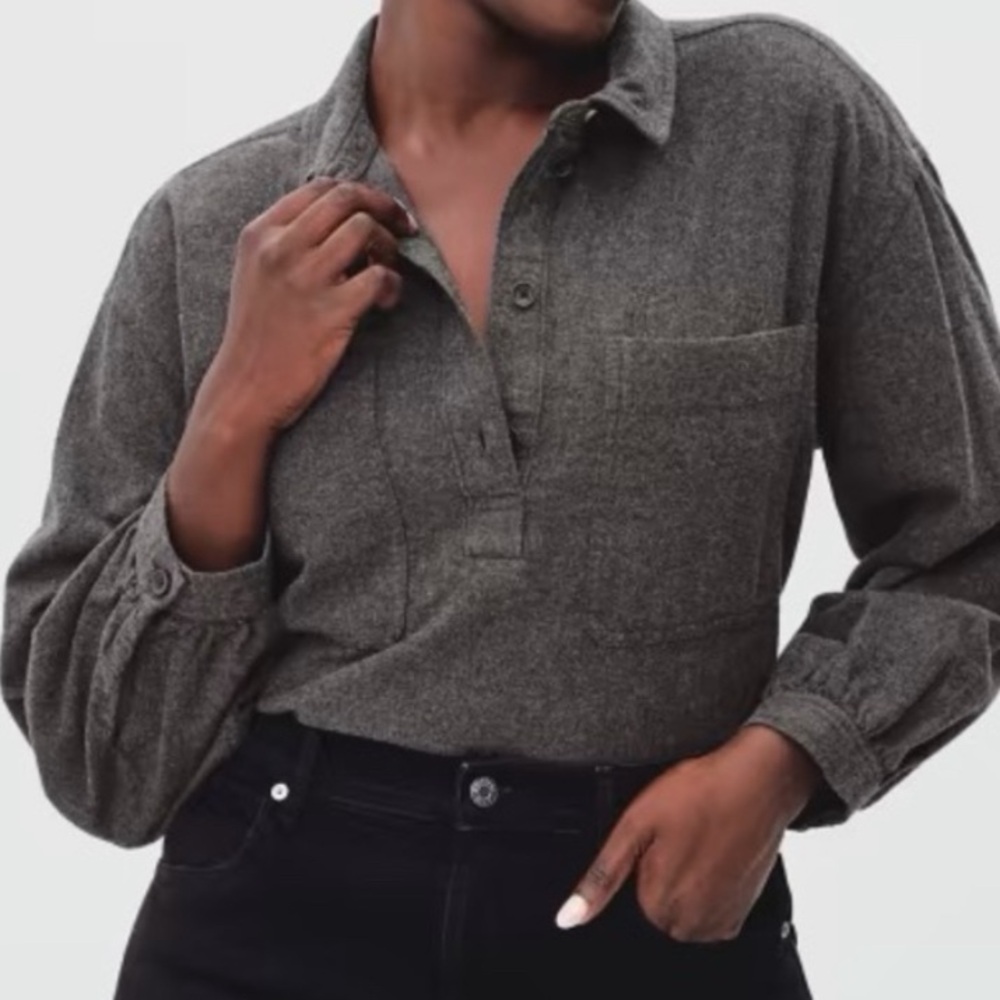 Everlane Cotton Flannel Popover Shirt